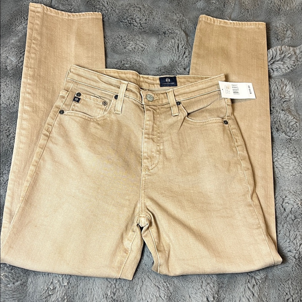 AG acid wash high rise skinny jeans